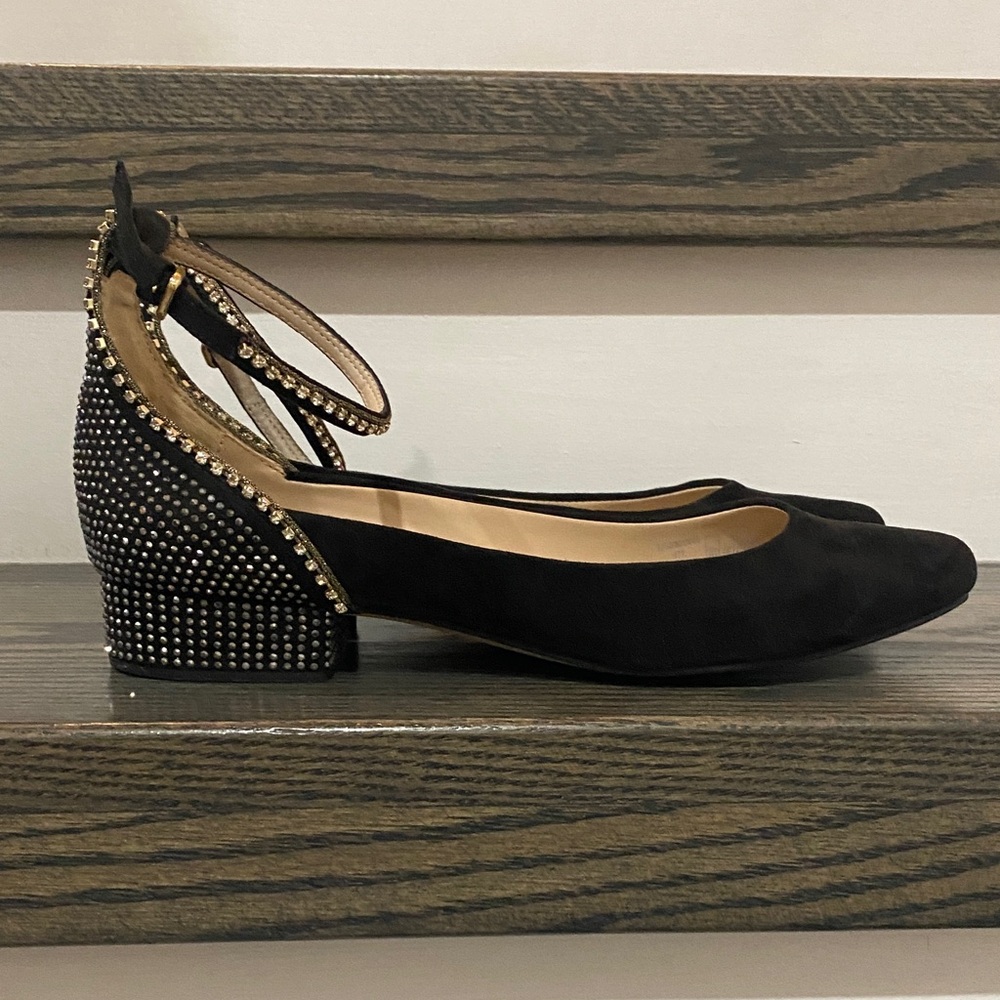 Zara Black and Gold Studded Flats
